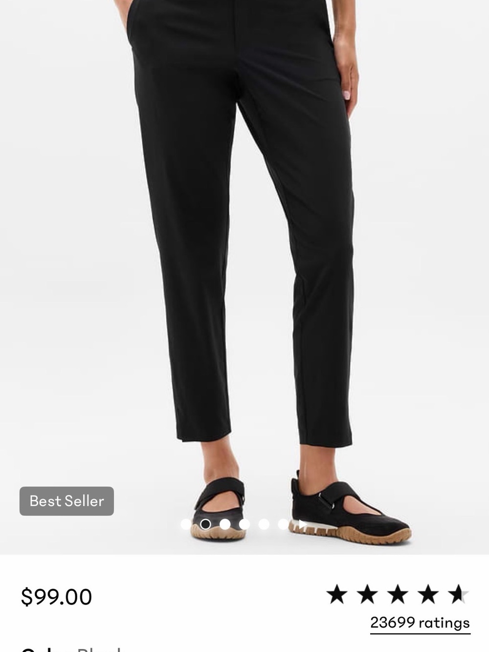 Black Athleta Brooklyn pants, size 8